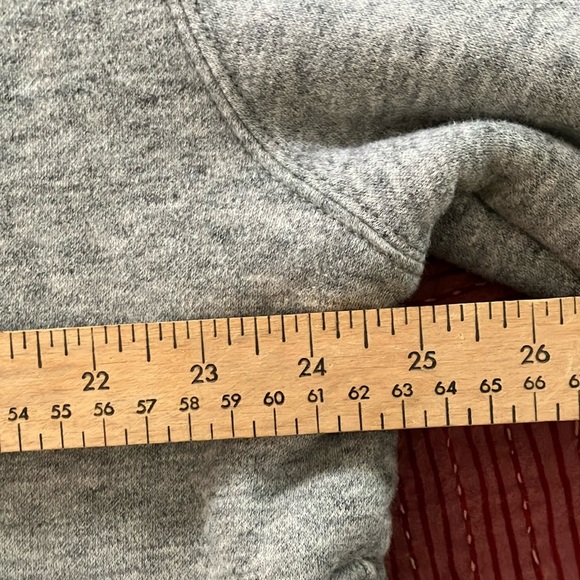 Dylan xl Heather Gray Cropped fleece lined Sweater with Hood and side zips - Picture 10 of 16